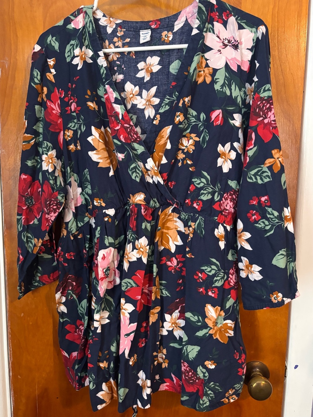 Old Navy Floral Wrap-Style Top